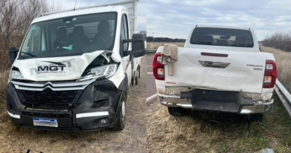 Chocaron dos vehiacuteculos en el cruce de Rutas 143 y 152