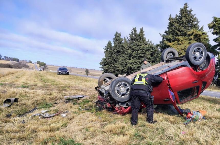 Un muerto y cuatro heridos graves luego de un choque frontal en la Ruta 35