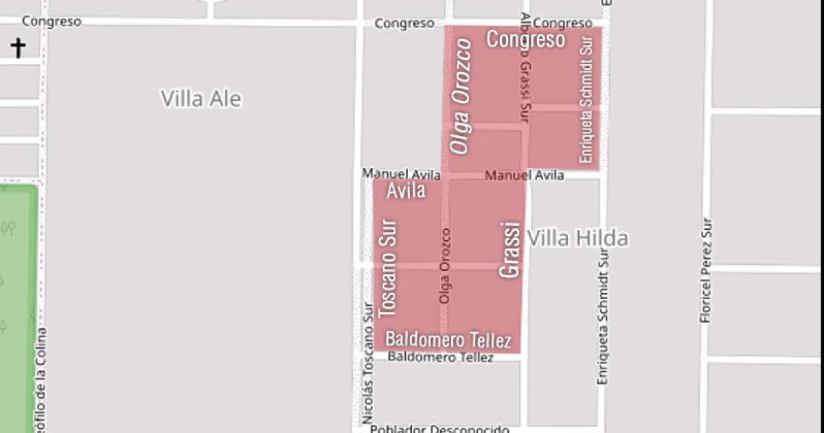 Programan corte en Villa Hilda