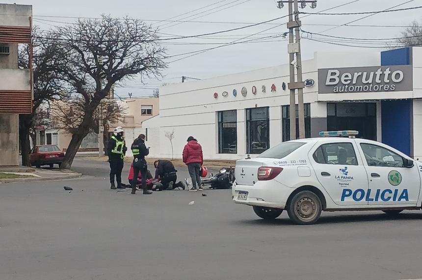 Un motociclista herido tras un choque con una pick-up en Spinetto y Ortiz