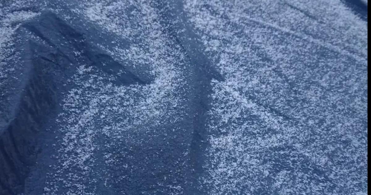 Nieva en Casa de Piedra y en varias localidades pampeanas