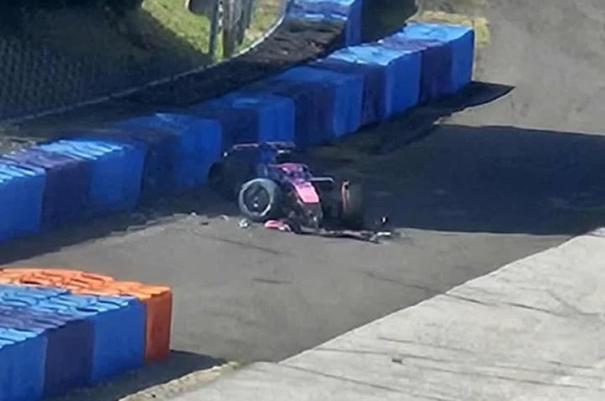 Se accidentoacute Colapinto durante las pruebas de neumaacuteticos en Hungriacutea