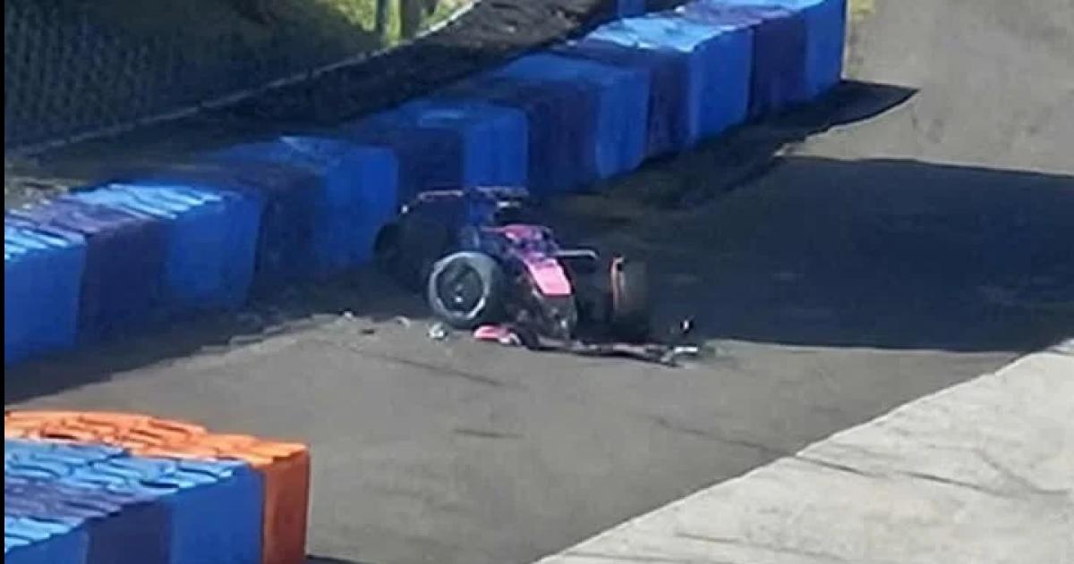 Se accidentoacute Colapinto durante las pruebas de neumaacuteticos en Hungriacutea