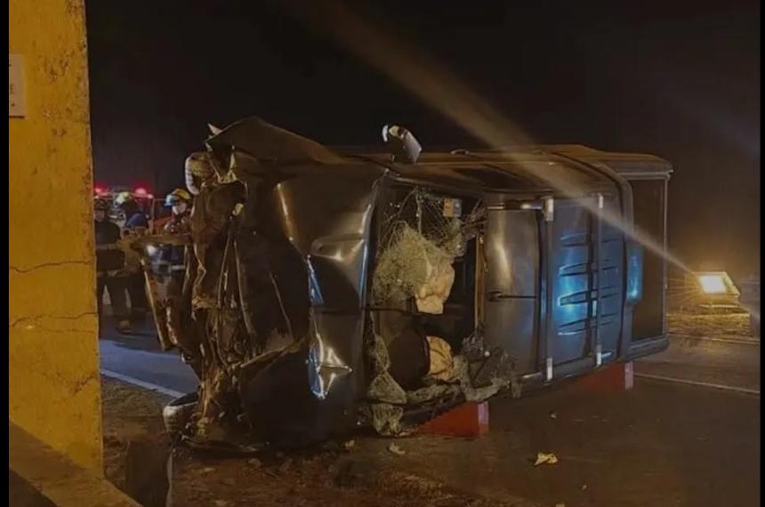 Luiggi- alcoholizado protagonizoacute choque y vuelco en el acceso a la localidad