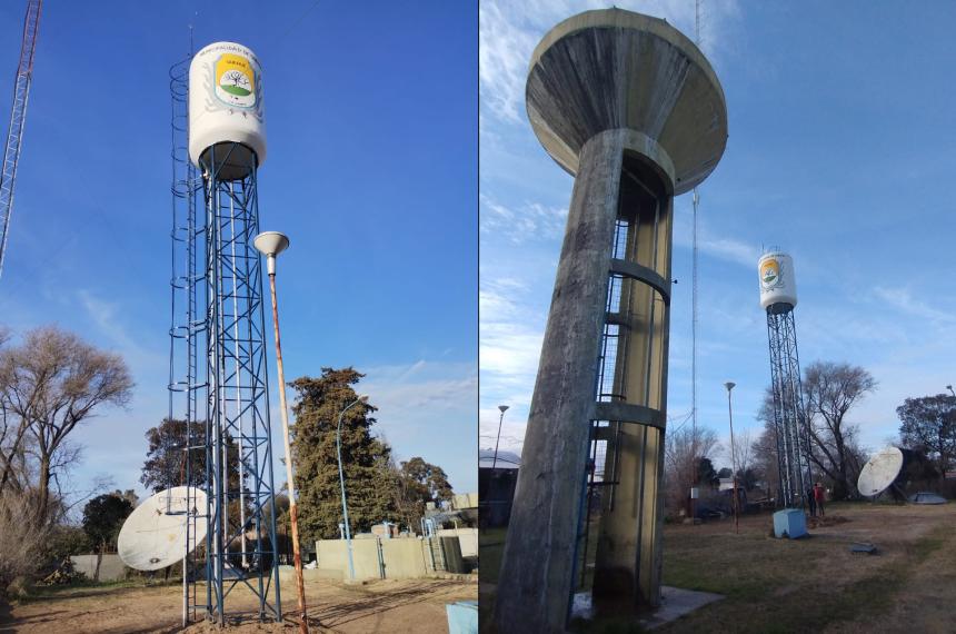 Instalaron un tanque de agua de 15 mil litros en Quehueacute