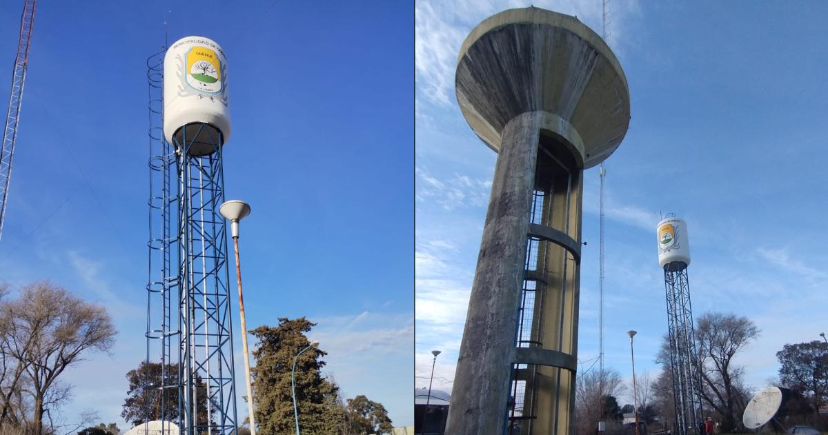 Instalaron un tanque de agua de 15 mil litros en Quehueacute