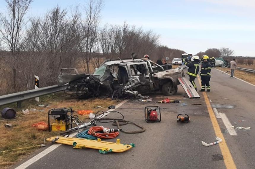 Murioacute una mujer en un grave choque sobre la Ruta Nacional 35