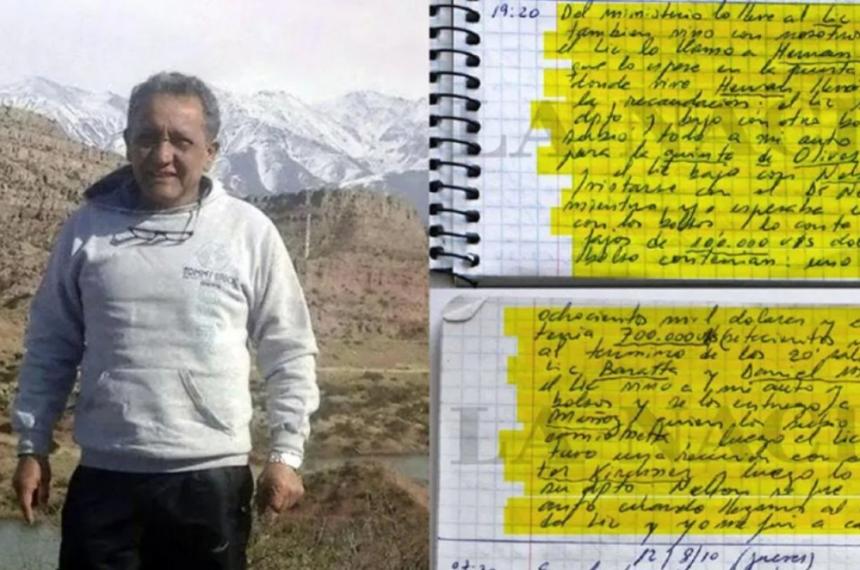 Causa Cuadernos- a siete antildeos una pericia confirma que son del chofer Centeno 