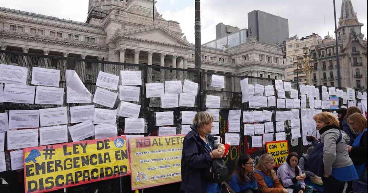 Familiares y activistas celebraron el rechazo al veto de Milei a la ley de discapacidad