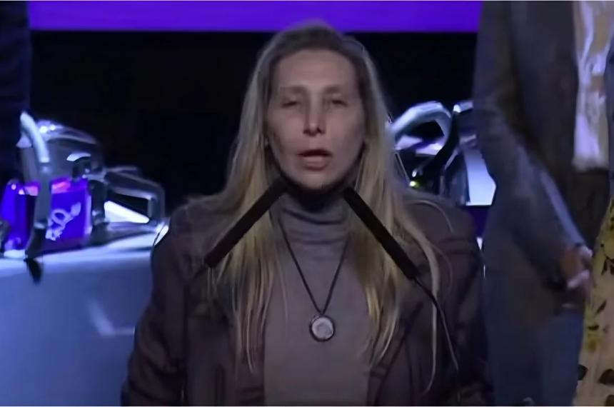 Karina Milei habloacute en el acto en Juniacuten y repitioacute- Kirchnerismo nunca maacutes
