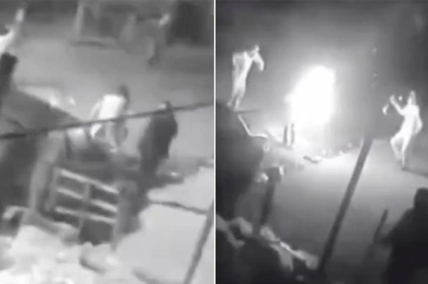 Femicidio brutal en San Martiacuten- matoacute a su expareja prendieacutendola fuego en plena calle