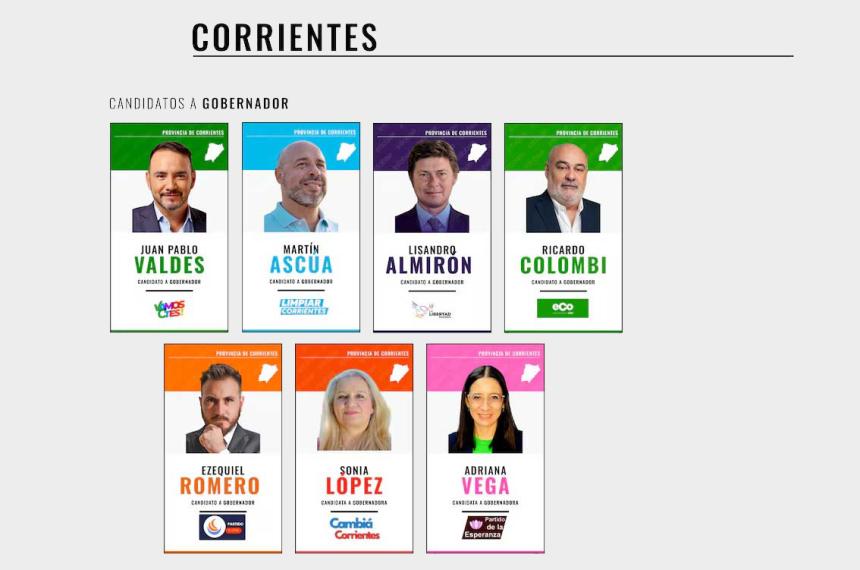 Elecciones en Corrientes- siete candidatos compiten por la gobernacioacuten en un escenario abierto