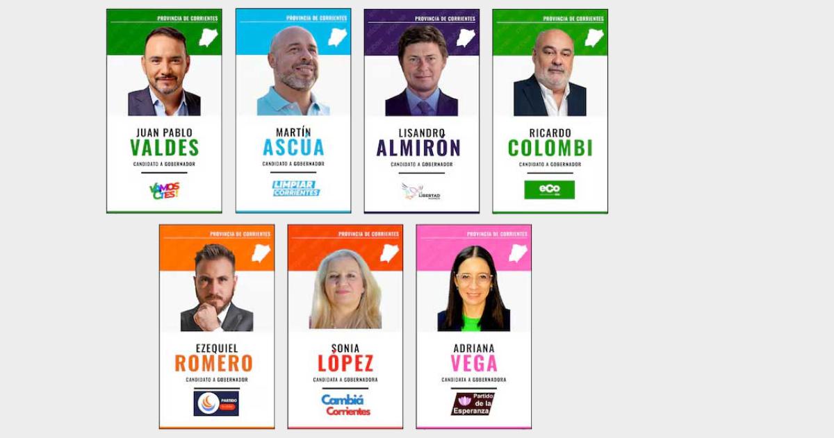 Elecciones en Corrientes- siete candidatos compiten por la gobernacioacuten en un escenario abierto