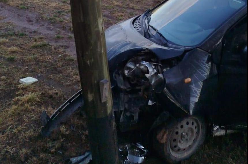 Una conductora herida por un choque en Toay