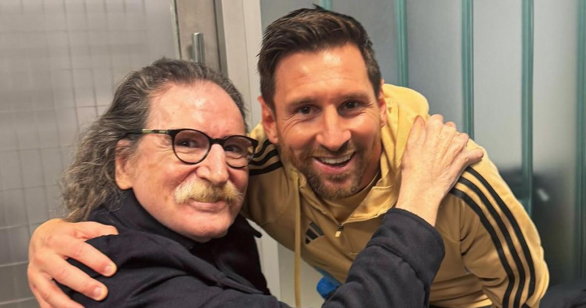 El histoacuterico encuentro entre Charly Garciacutea y Lionel Messi