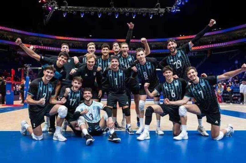 La seleccioacuten argentina pone primera en el Mundial de Voacuteley