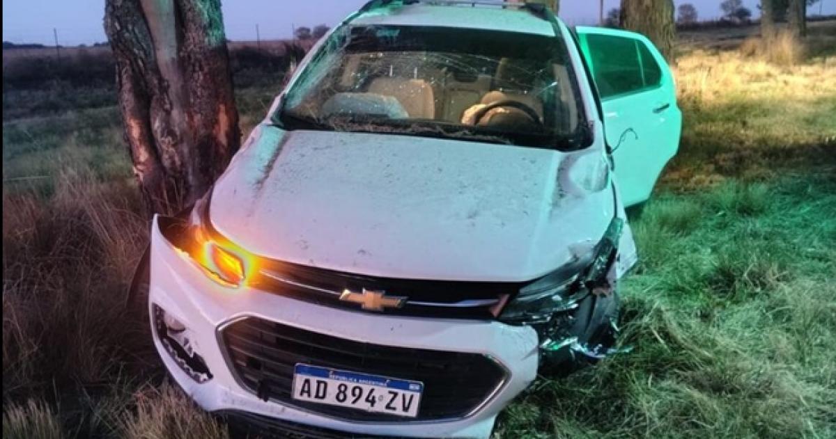 Choque y vuelco en la Ruta 5- uno de los autos era robado