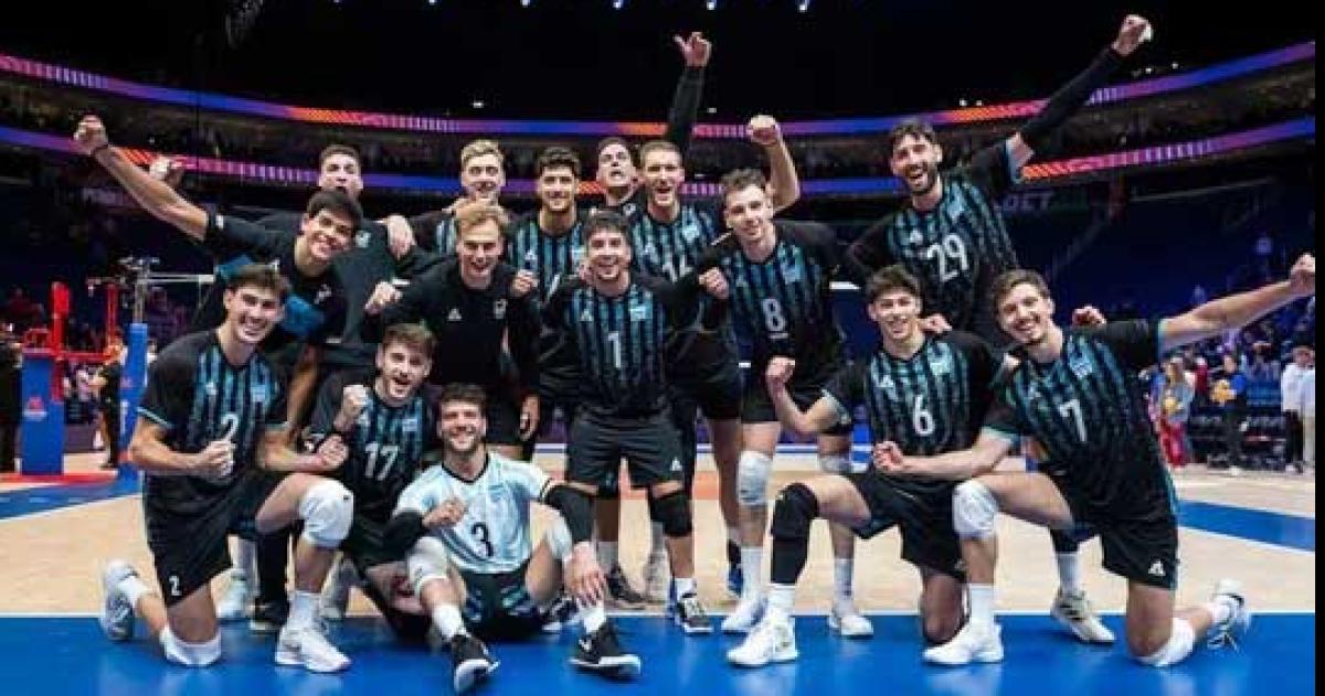La seleccioacuten argentina pone primera en el Mundial de Voacuteley