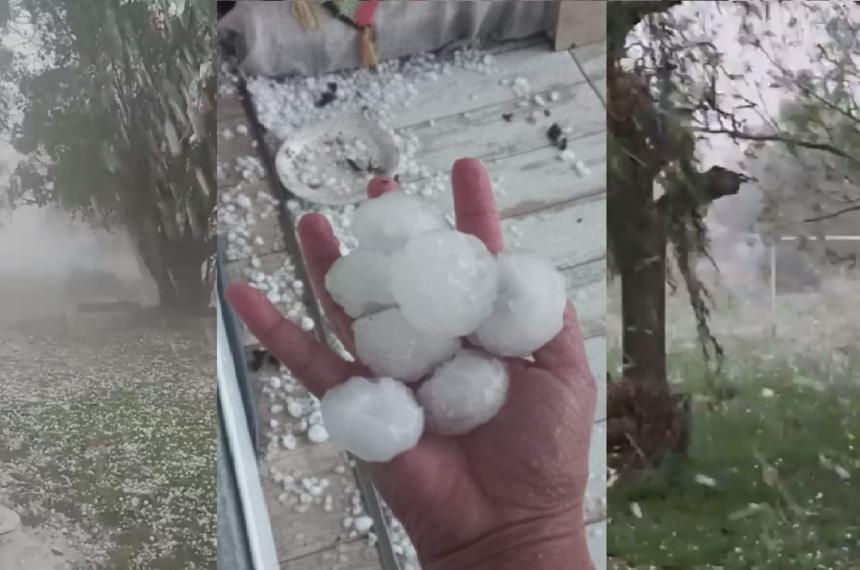 Intensas lluvias y caiacuteda de granizo en varios puntos de la provincia