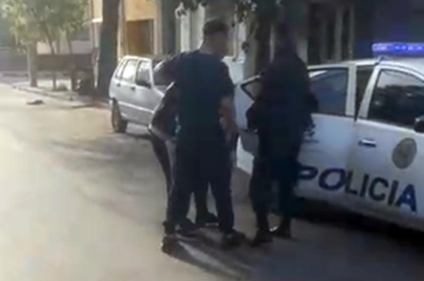 El hecho ocurrio en la calle 9 de Julio en el centro de Santa Rosa