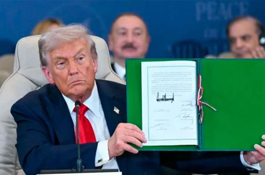 Trump firmoacute un acuerdo de paz por Gaza con paiacuteses aacuterabes sin la presencia de Israel ni Hamaacutes