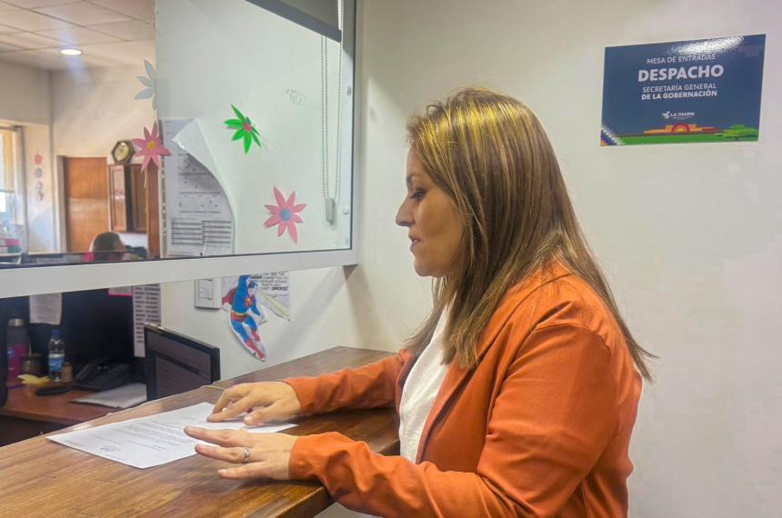 La diputada Gisela Cuadrado presentó su pedido por escrito