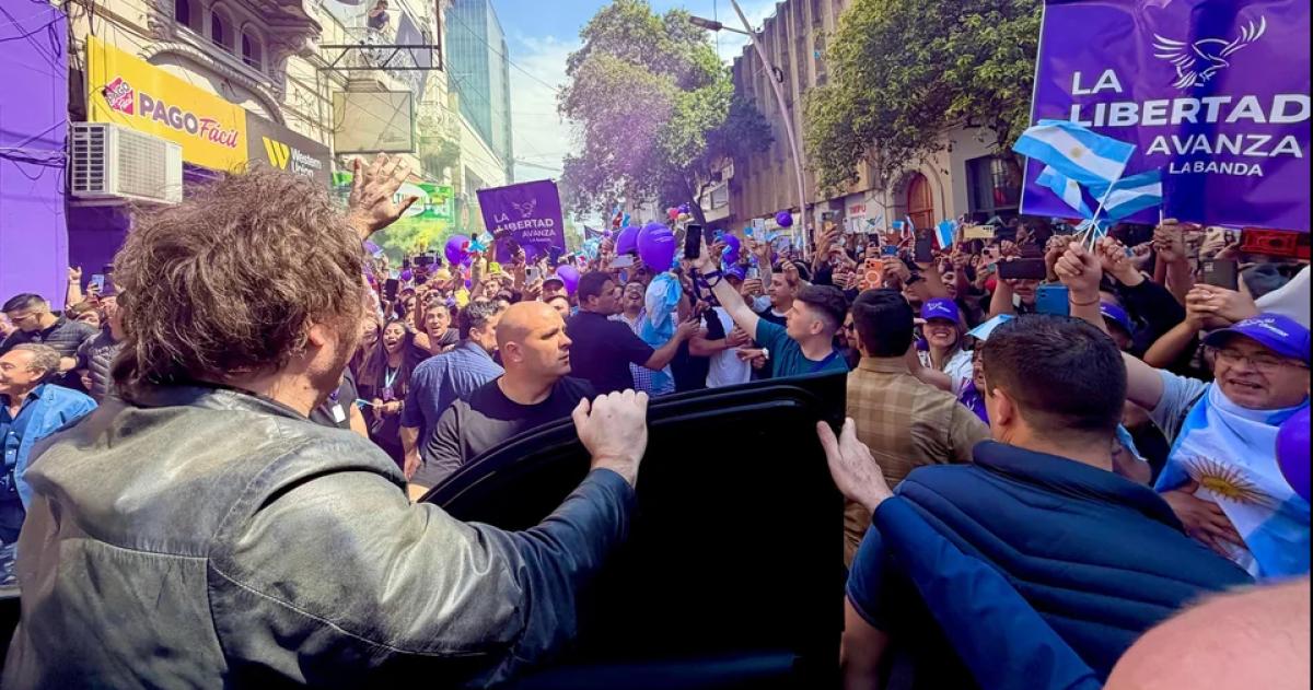 Milei hizo campaña en Santiago del Estero