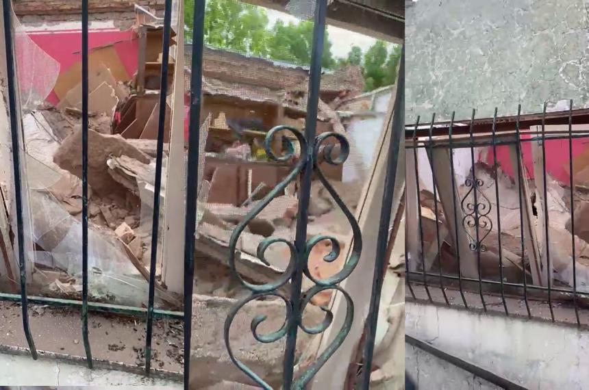 Una familia pide ayuda por un derrumbe en su vivienda