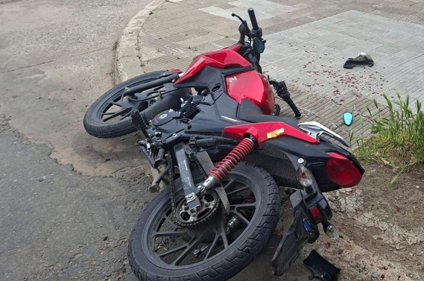 La moto del agresor fue secuestrada por la Policía