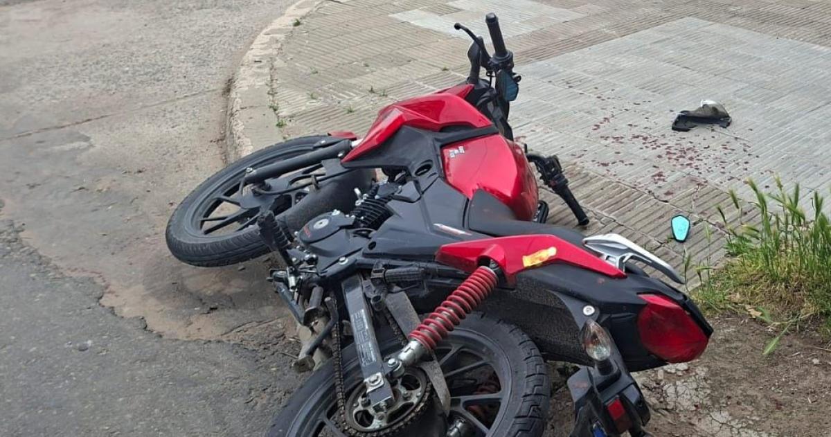 La moto del agresor fue secuestrada por la Policía