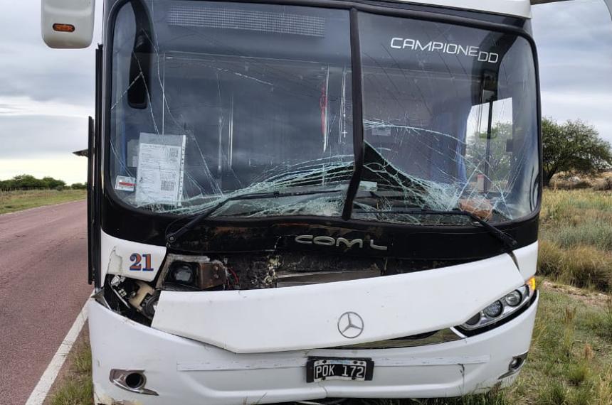 El colectivo en el que viajaban los alumnos santarroseños
