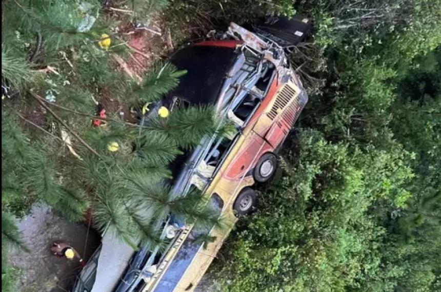 El micro cayó en un arroyo en Misiones Llevaba 50 pasajeros