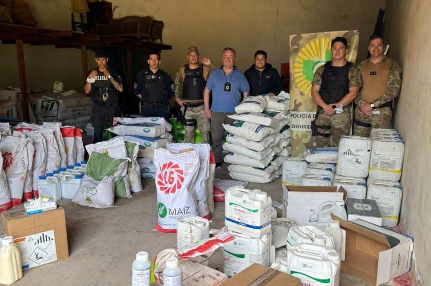 Recuperan agroquiacutemicos y semillas sustraiacutedos por maacutes de 250 millones