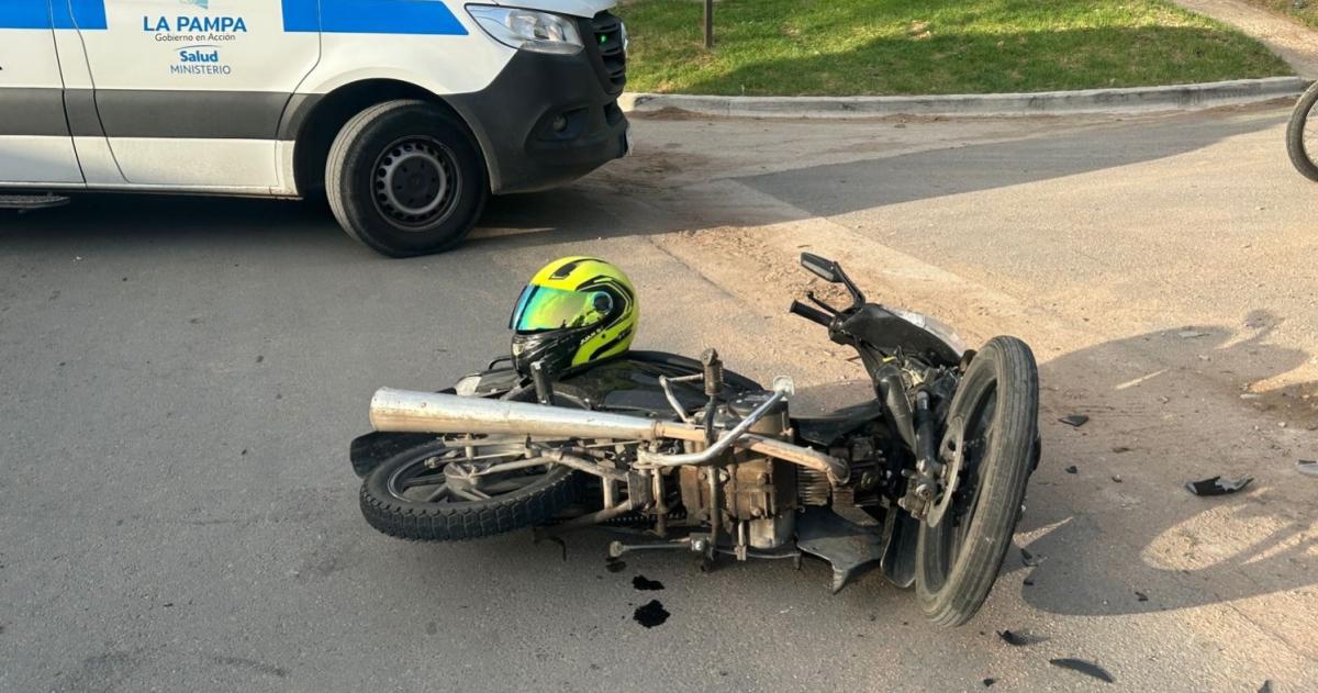  El conductor de la moto fue trasladado al Hospital Favaloro