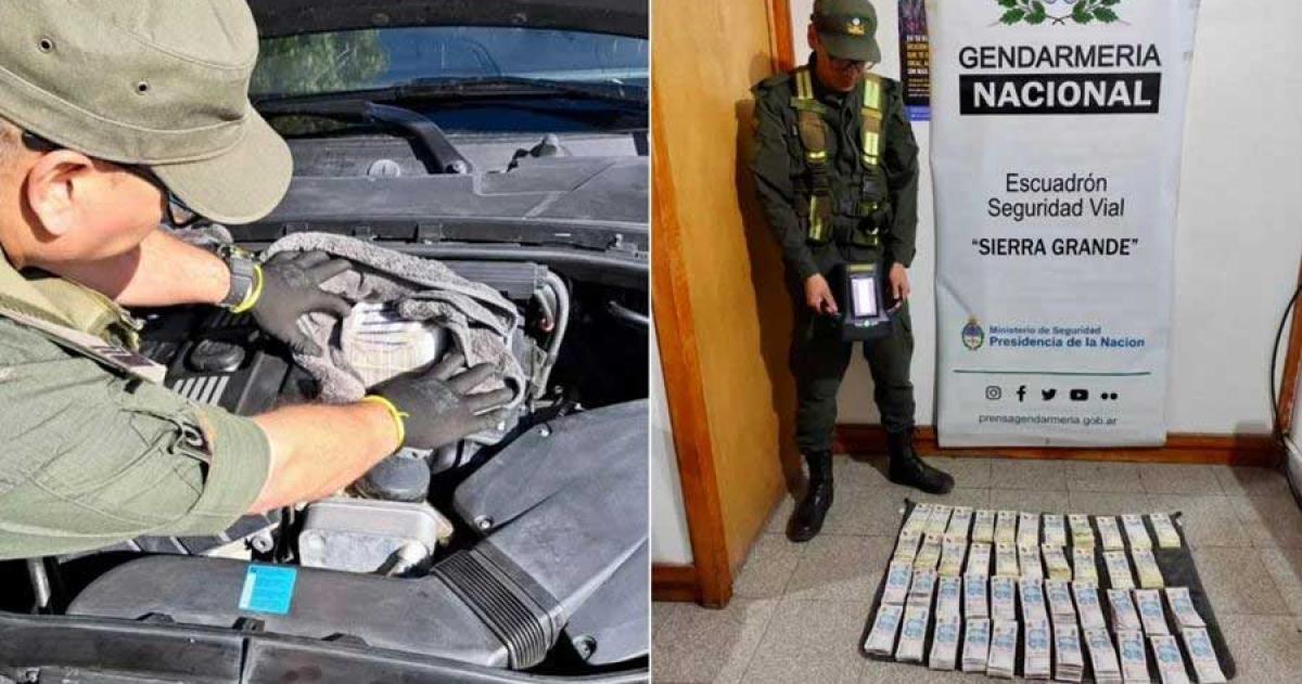 Cayoacute en Chubut un auto que salioacute de Catriloacute con 66 millones ocultos