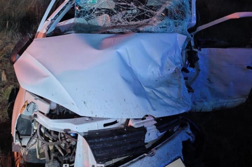 Un joven santarrosentildeo hospitalizado tras un choque fatal en la Ruta 5