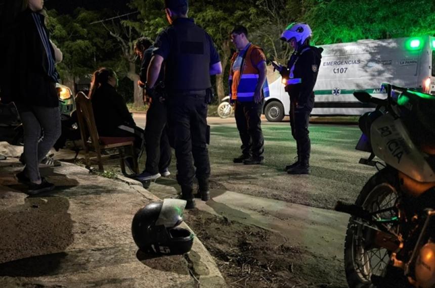 Una de las motociclistas sufrió un traumatismo en la cara y perdió varios dientes