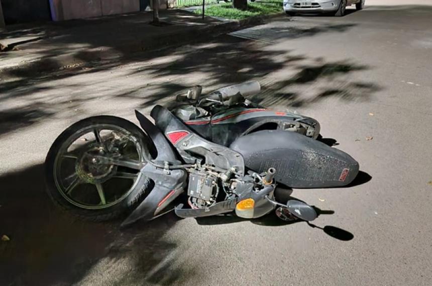 La moto fue abandonada y secuestrada por la policía