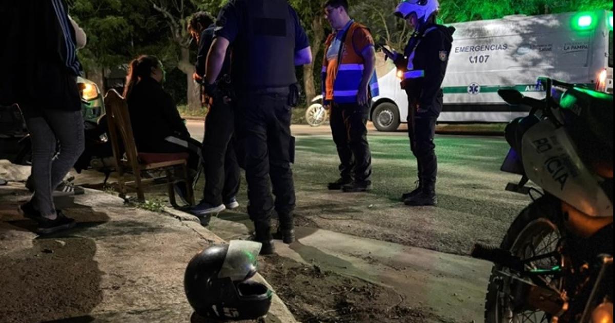 Una de las motociclistas sufrió un traumatismo en la cara y perdió varios dientes