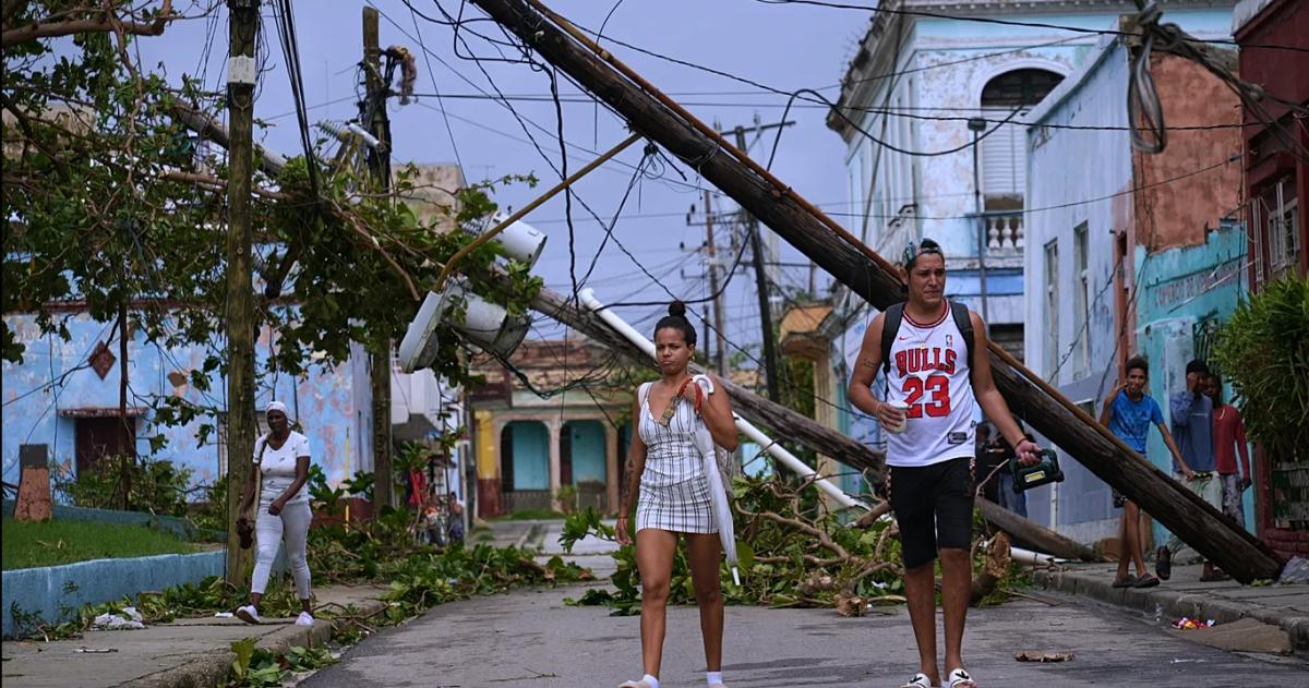 El paso del huracn dejó un desastre