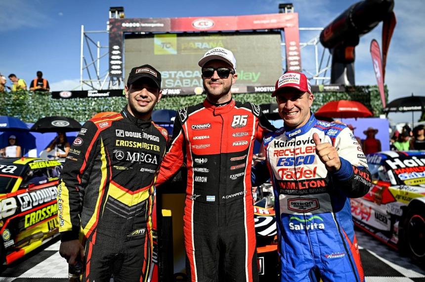 Los tres ms rpidos de la clasificación en Paran