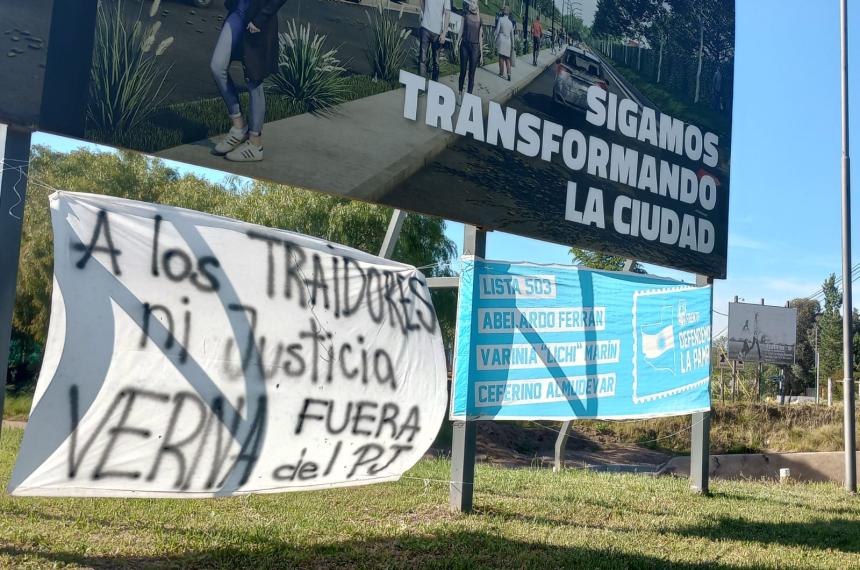 La interna al rojo vivo- pasacalles piden expulsar a Verna del PJ