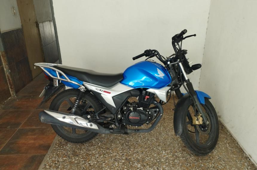 La moto recuperada por la policía