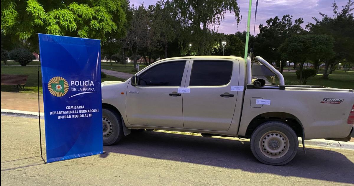 La camioneta fue demorada sobre la Ruta Provincial 28
