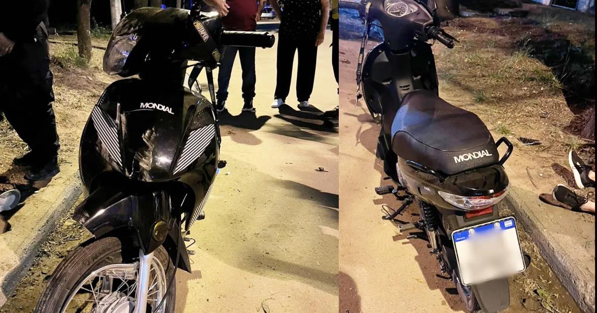 En el mismo procedimiento se secuestró una moto cuyo conductor circulaba sin casco