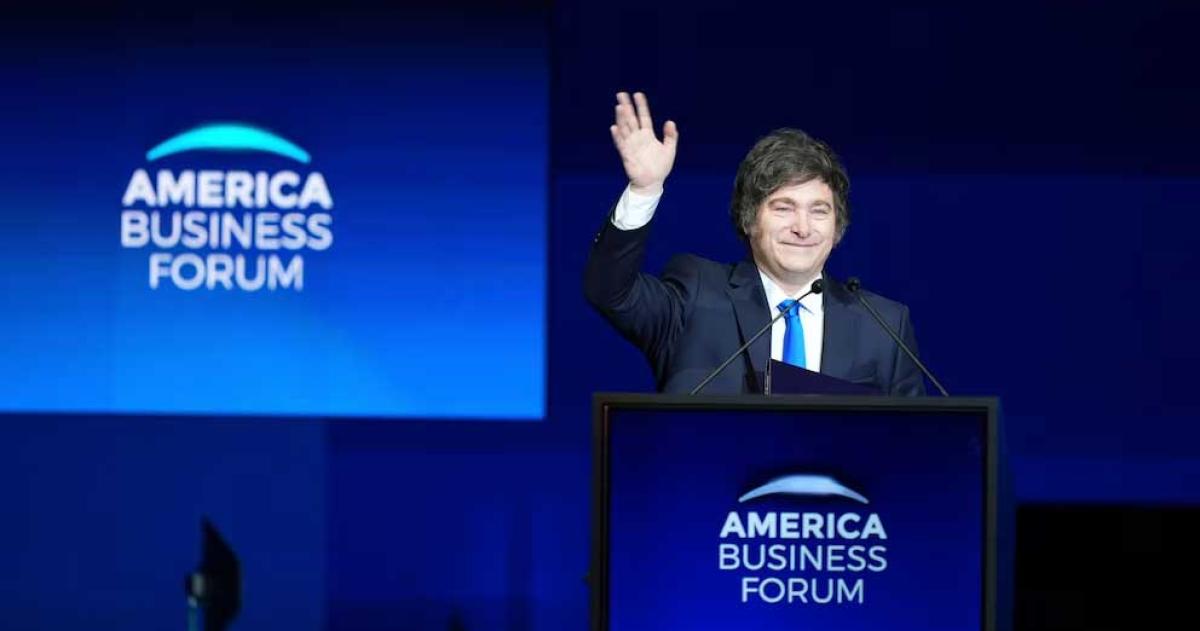 Javier Milei elogió a Donald Trump y Lionel Messi en su discuso en el America Busness Forum