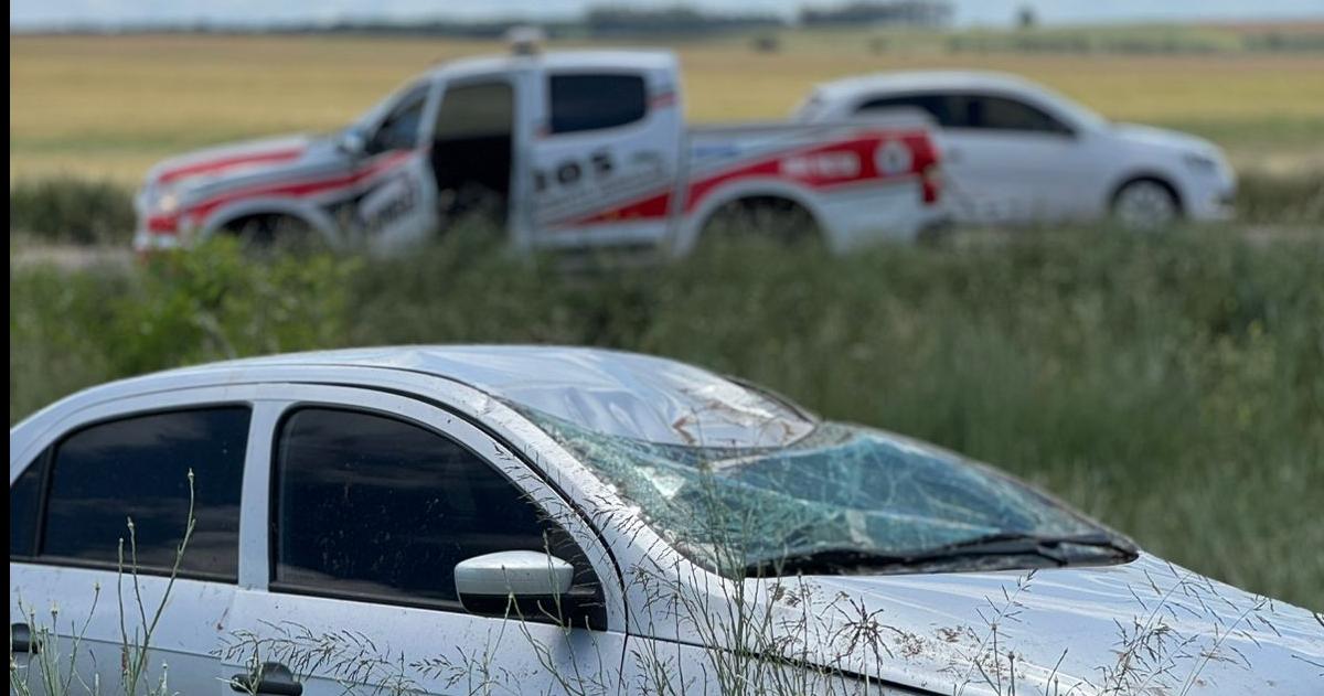 Un auto despistoacute y volcoacute en la Ruta 18 pero su conductora resultoacute ilesa