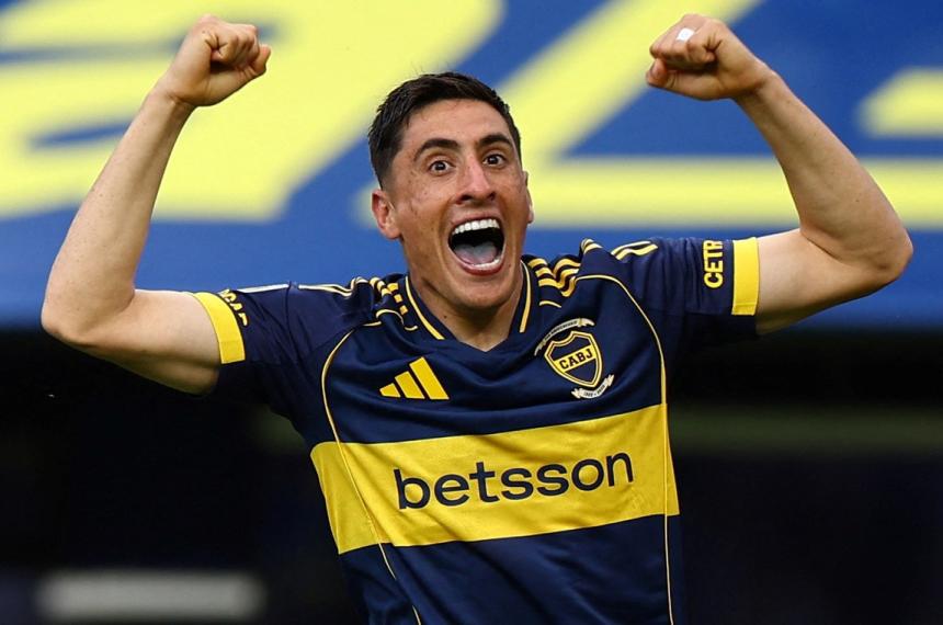 Merentiel festeja el segundo del xeneize