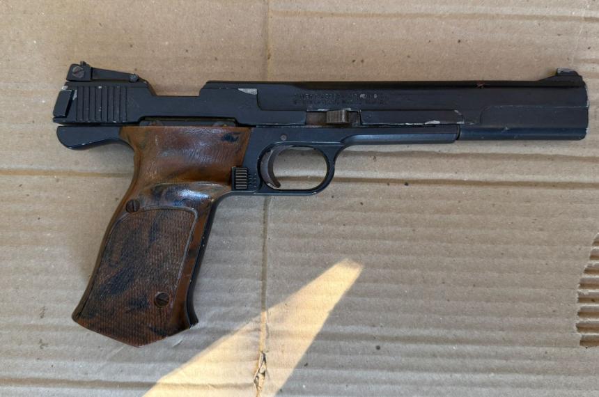 El arma secuestrada por la policía