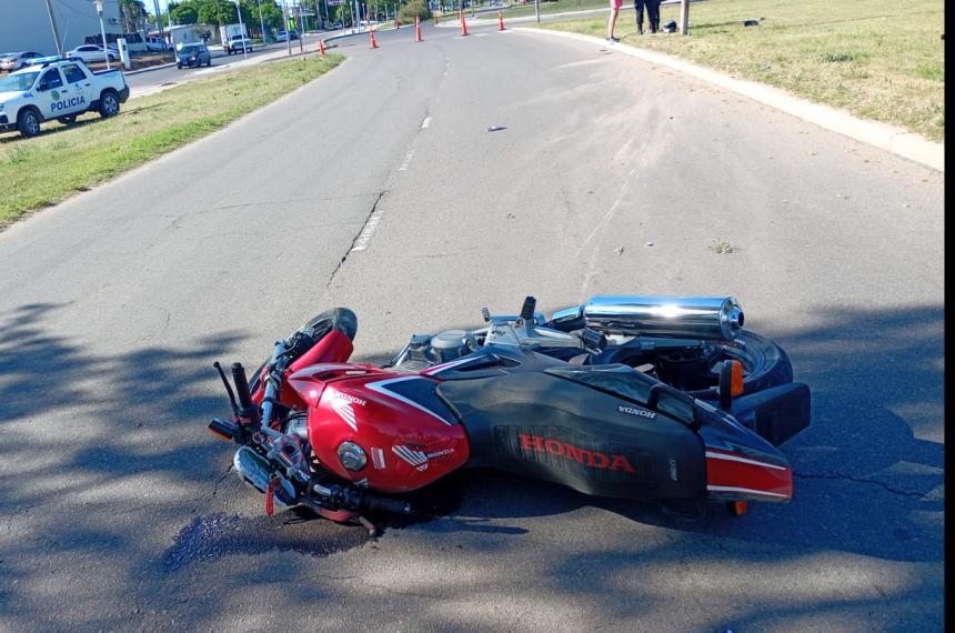 La moto en la circulaba la víctima